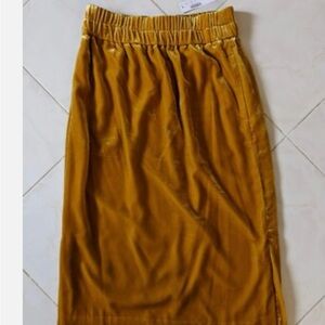 J. Crew Mustard Pencil Skirt